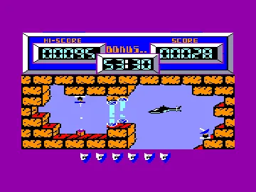 Airwolf (UK) (1985) (Trainer) screen shot game playing